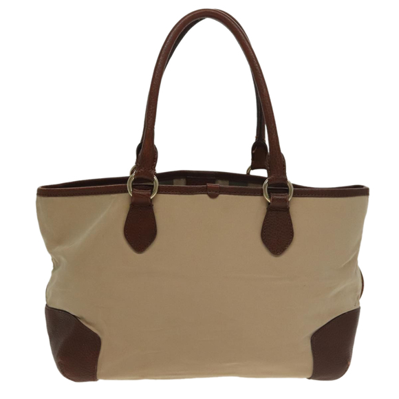 BURBERRY Tote Bag Canvas Beige Brown Auth ac3408 - Picture 2 of 16